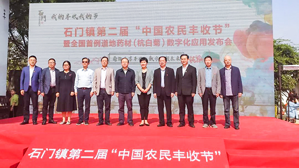 石门镇举办第二届“中国农民丰收节”暨道地药材（杭白菊）数字化应用
